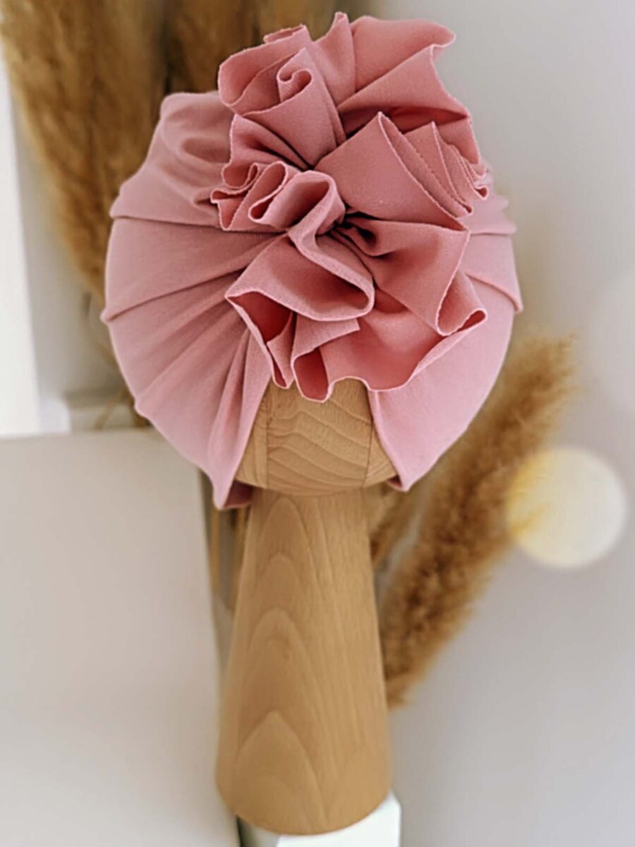 Turban dla dziewczynki (pudrowy róż)