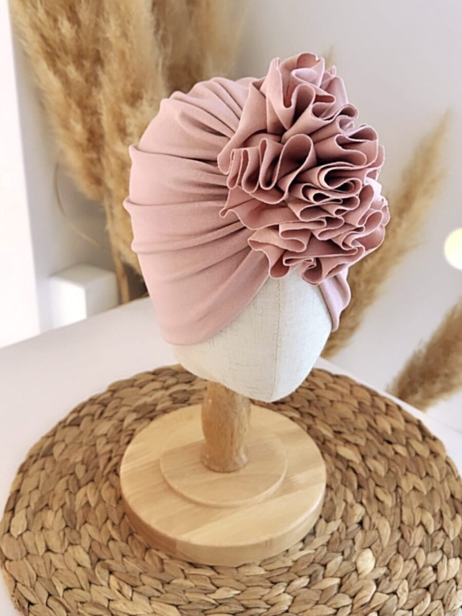 Turban dla dziewczynki (pudrowy)