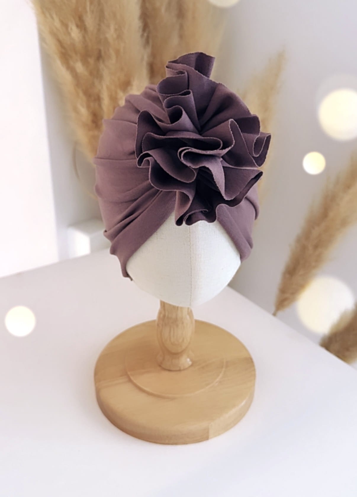 Turban dla dziewczynki (śliwkowy)