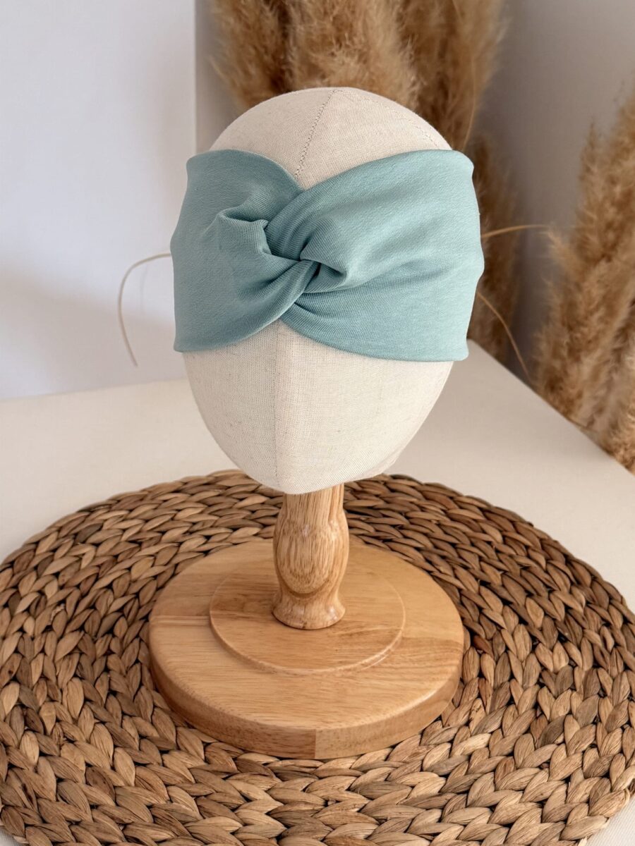 Przekładana opaska (dusty mint)